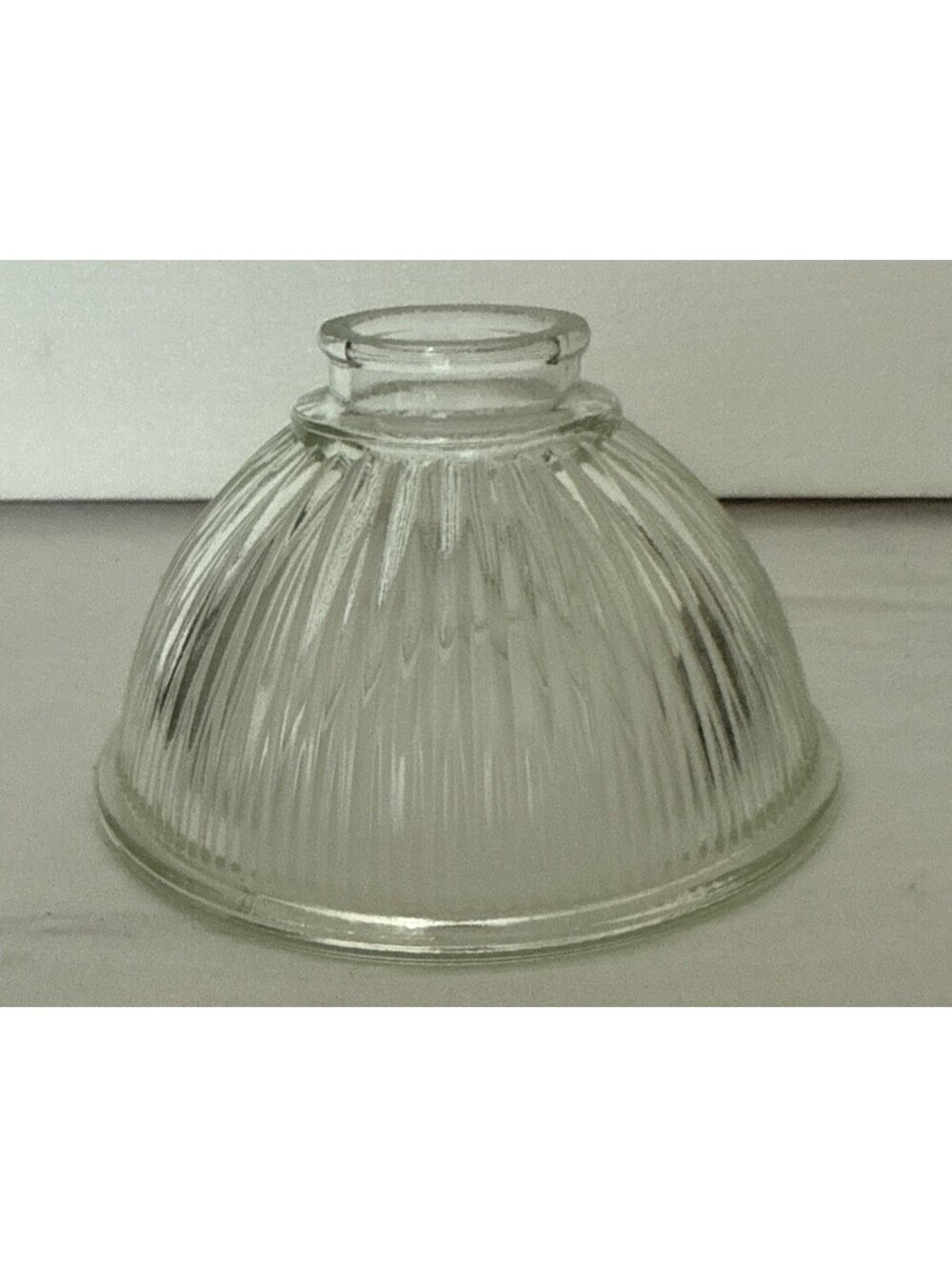 Vintage Holophane Glass Dome Light Shades 3.75" Ribbed  2" Fitter